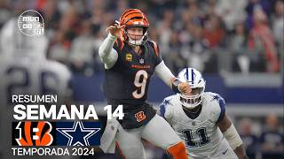 Cincinnati Bengals vs Dallas Cowboys  Resumen NFL en español  Semana 14  NFL Highlights 2024 [upl. by Rebane129]