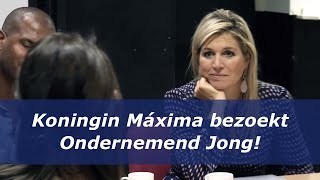 Koningin Máxima bezoekt initiatief Ondernemend Jong 2013 [upl. by Ainoda]