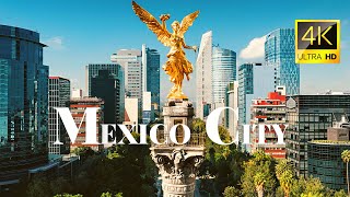 Capital amp Largest City of Mexico CDMX Mexico City 🇲🇽 in 4K ULTRA HD 60FPS Video by Drone [upl. by Tebasile]