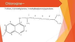 Antimalarial Drugs Chloroquine [upl. by Seroka448]