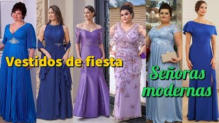 Vestidos de fiesta para SEÑORAS 2024 los más hermosos vestidos elegantes para mujeres maduras [upl. by Trofmoc]