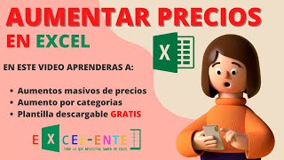 AUMENTO DE PRECIOS  LISTA DE PRECIOS EN EXCEL [upl. by Ahseen508]