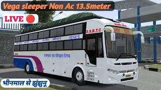 RSRTC VEGA SLEEPER BHINMAL TO JHUNJHUNU Rajasthani Bussid is live [upl. by Htez]