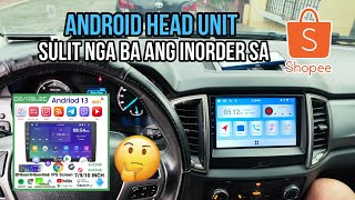 Android Head Unit Ford Ranger 2017 Review  Unit from Shopee [upl. by Sseb926]