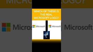 WHICH OF THESE IS THE REAL MICROSOFT LOGO shorts [upl. by Derward]