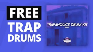 128 FREE Trap Drums 153 MB Trapaholics Drum Kit [upl. by Assetak]