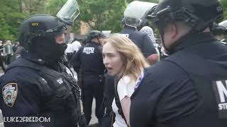 NYPD ARRESTS Palestine supporters at the ‘NAKBA day of action’ protest [upl. by Panthia]