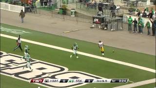 CFL Chris Milo makes a 108 Yard Punt [upl. by Pansie]