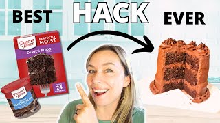 Use This HACK CHOCOLATE Cake Mix HACK  Frosting HACK [upl. by Latsyrd]