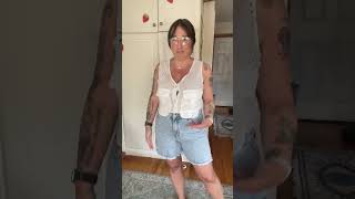 Womens Solid Button High Waist Denim Shorts Review  Stylish amp Comfortable [upl. by Morganica]