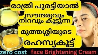 🔥മുഖസൗന്ദര്യം കൂട്ടുന്ന ക്രീം 😱face Clear amp Bright whitening cream at Home  💯Zero Cost creams [upl. by Jasen]