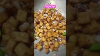 Spicy stir fry tofu in oyster sauce food cooking tofu recipe [upl. by Itram]