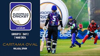 🔴 European Cricket League 2024  Group D Day 2  Cartama Oval Malaga Spain  T10 Live Cricket [upl. by Naugal]