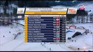 01012012 Tour de Ski Therese Johaugs bra [upl. by Levin]