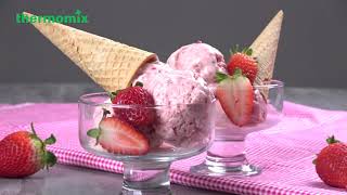 Thermomix® Malaysia Strawberry Icecream recipe [upl. by Enirahtak]