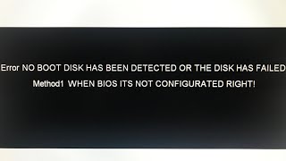 Error NO BOOT DISK HAS BEEN DETECTED OR THE DISK HAS FAILED Method1 WHEN BIOS ITS NOT CONFIG RIGHT [upl. by Jolene]