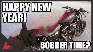 Happy New Year Bobber Project Time  Harley Iron 883 [upl. by Tana160]