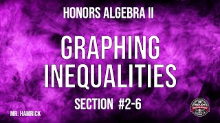 Honors Algebra II Section 26 quotGraphing Inequalitiesquot [upl. by Swagerty401]