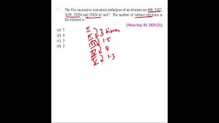 Jee advanced  ionization enthalpy class 11 neet shorts [upl. by Strander]