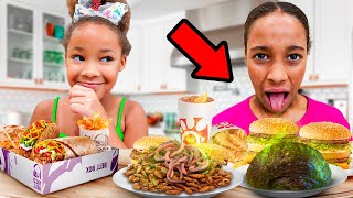 Calis Little Sister DECIDES What She EATS for 24 Hours [upl. by Enaira]