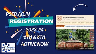 PSEB REGISTRATION 5TH amp 8TH  PSEB REGISTRATION 202324 [upl. by Finah]