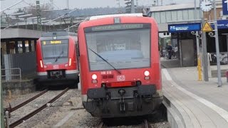 Kirchheim Teck  SBahn Stuttgart mit ET 430  RegioShuttle Teckbahn [upl. by Kaye120]