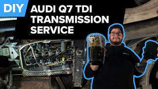 Audi Q7 Transmission Fluid Replacement DIY 20072015 Audi Q7 4L TDI 8Speed Transmission Service [upl. by Adnuhsed397]