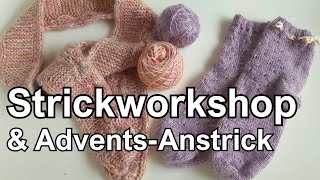 Kuschelige Bettsocken stricken Strickworkshop und AdventsAnstrick 2024  237 [upl. by Adlay]