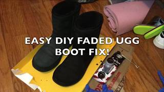 EASY DIY How to Dye Faded Salt Stained UGG Boots  Angelus Dye [upl. by Jamin]