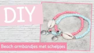 DIY sieraden maken met Kralenhoekje  Beach armbandjes met schelpjes [upl. by Ainod]