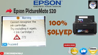 EPSON MP520  Cannot Recognize The ink Cartridge Try Installing it Again Ink Cartridge 372 [upl. by Ivel]