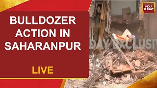 UP News LIVE  Bulldozer Action In Saharanpur  Residence Of ExBSP MLA Flattened [upl. by Madlen]