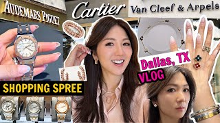 DALLAS SHOPPING SPREE AT CARTIER VAN CLEEF amp ARPELS AND Ademars Piguet  CHARIS IN TEXAS 2 [upl. by Akaya]