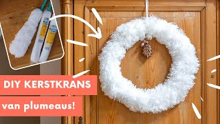 DIY FLUFFY KERSTKRANS MAKEN 🎄 Stapvoorstap uitleg Creatief met Action [upl. by Irb294]