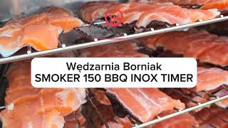 Pokaz wędzarni marki Borniak  SMOKER 150 BBQ INOX TIMER  Toruń [upl. by Ydahs]