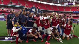 Aubameyang drops FA Cup trophy during celebration  FA Cup 1920 Moments [upl. by Assened]