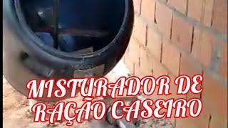 MISTURADOR DE RAÇÃO CASEIRO COM TAMBOR BOMBONA [upl. by Denten]