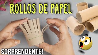 Crea esta Belleza con Un Simple ROLLO DE PAPEL y Sorprende👌 Artesanato com rolo de papelão [upl. by Reynard]