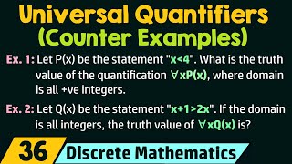 Universal Quantifiers  Counter Examples [upl. by Nnayllehs56]