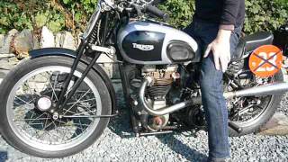 1939 Triumph T100 pre war racing special [upl. by Anelam]