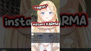 Ame gets INSTANT KARMA hololiveenglish hololive vtuber [upl. by Francisca]