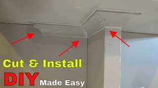 How to cut and install cornice coving  DIY [upl. by Atilek]