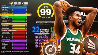 NBA 2K21 NEXT GEN GIANNIS ANTETOKOUNMPO BUILD  58 BADGES WITH MAXED PHYSICALS PAINT BEAST [upl. by Eerrehs]