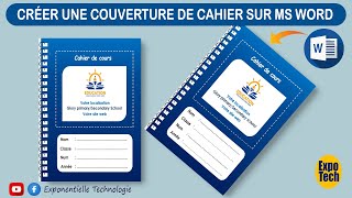 Créer et imprimer une couverture de cahier avec Microfoft Word [upl. by Artcele]