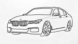 How To Draw Bmw Car Step By Step  Araba Çizimi Bmw [upl. by Raye]