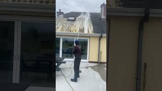 Biocide treatment to clean roof [upl. by Pessa]