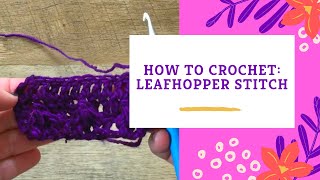 How to Crochet Leafhopper Stitch [upl. by Rusty355]