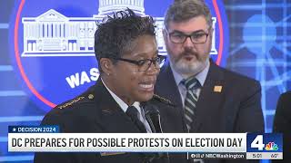 DC preps for possibly protests on Election Day  NBC4 Washington [upl. by Sydel]