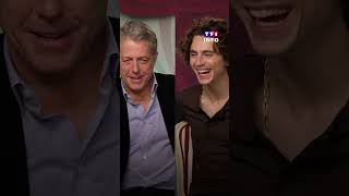 On a rencontré Hugh Grant et Timothée Chalamet pour la sortie du film « Wonka » timotheechalamet [upl. by Sacci]