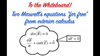 To the Whiteboard  Deriving Two Maxwell Equations from Exterior Calculus [upl. by Animas]